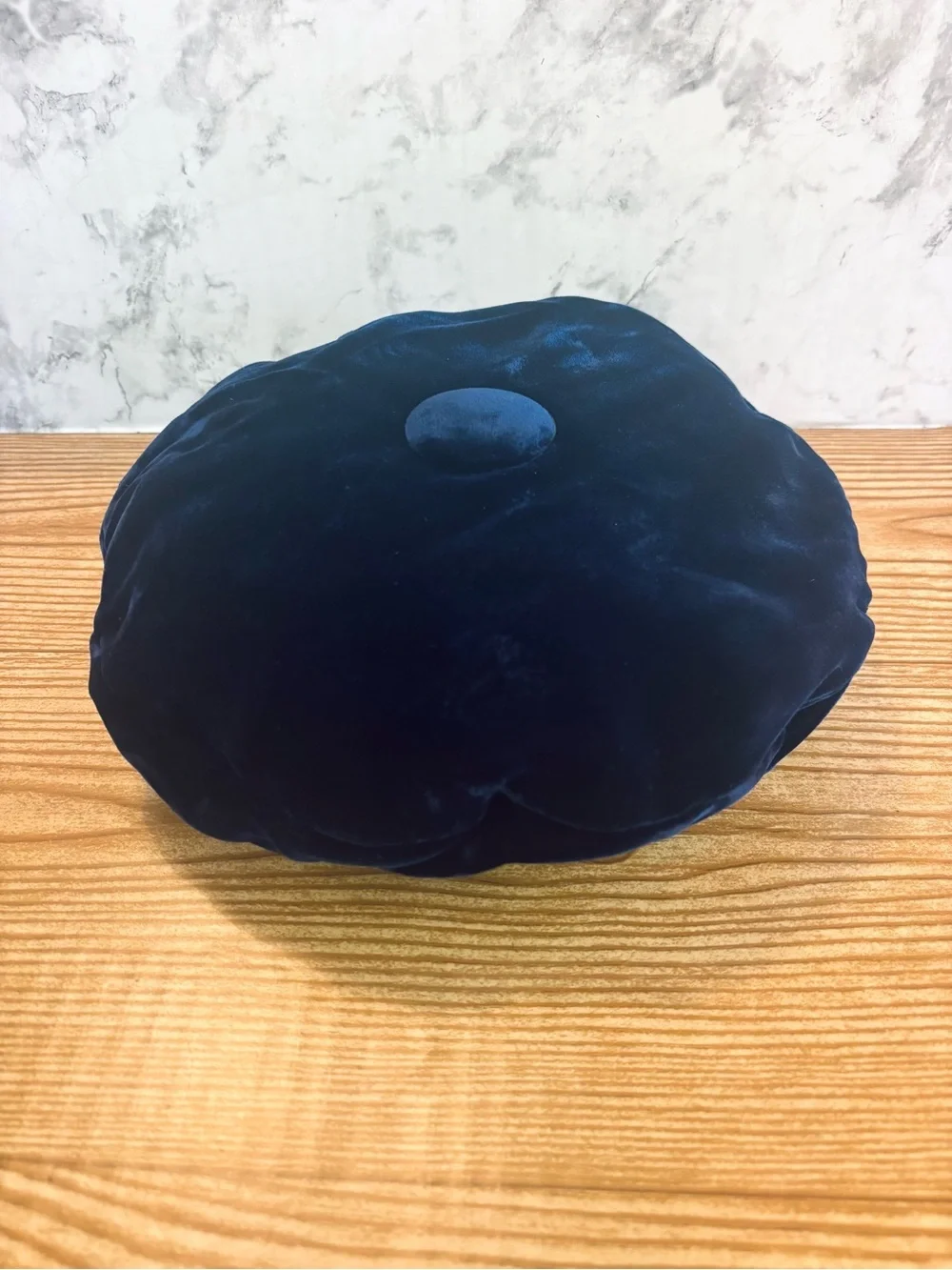 Vintage Navy Blue Velvet Beret Hat Union Made in the USA